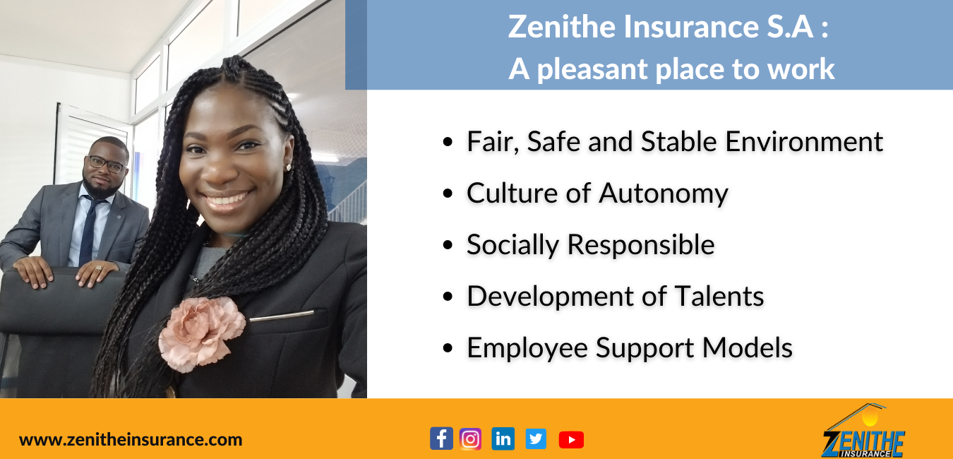 Zenithe Insurance SA, a pleasant place to work